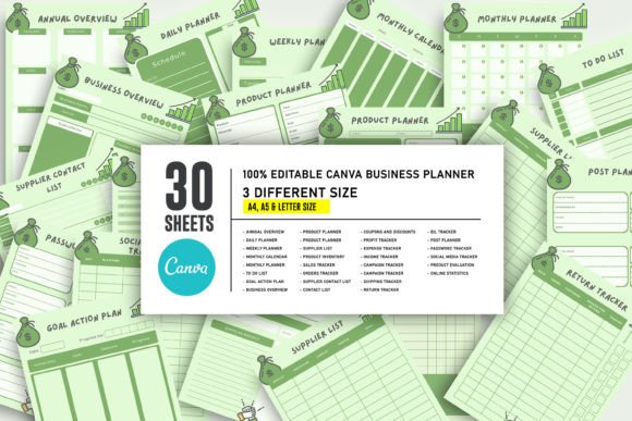 Editable Canva Business Planner