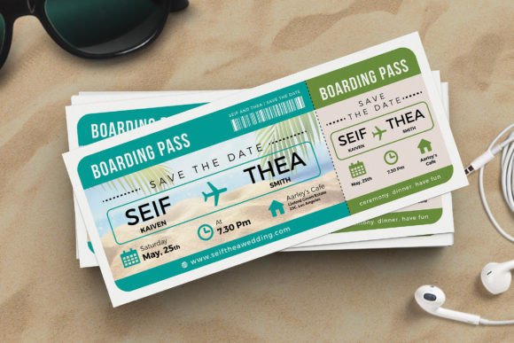 Elevate Your Big Day with a Unique Boarding Pass Wedding Invitation