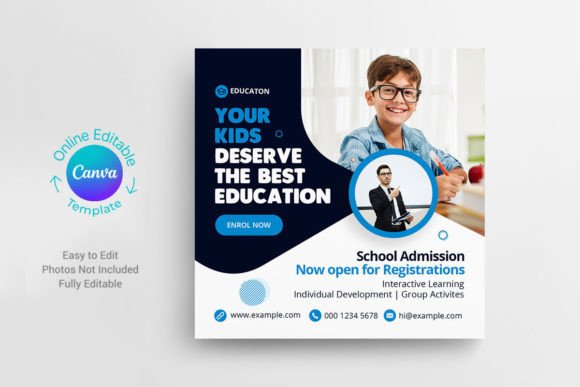 Evaluating the Education Post Banner Canva Template for School Marketing Needs