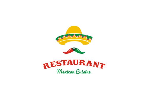 Mexican Sombrero Chilli Mustache Logo: Bold Branding