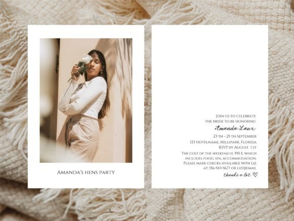 Minimalist Hen Do Photo Card Invitation: A Simple, Stylish Way to Share the Excitement
