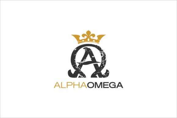 Rustic Alpha Omega Logo Template for Brands