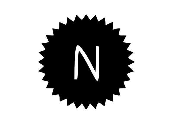 Sales Flash with Mono Letter N