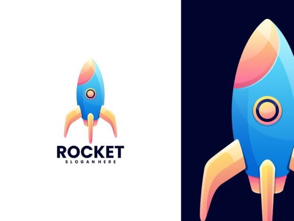 Strategic Brand Elevation with the Rocket Gradient Colorful Logo
