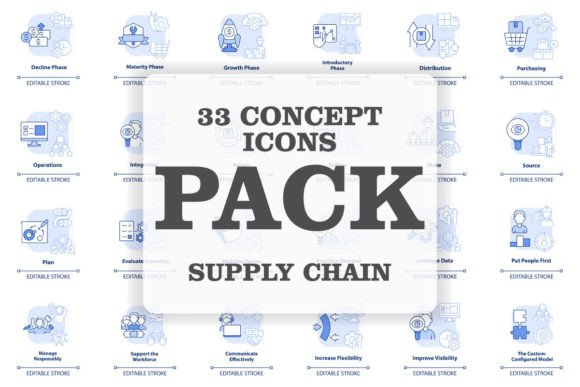 Visualizing Efficiency: The Power of Supply Chain Management Concept Icons in Modern Business